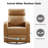 Siru 30.3'' Faux Leather Swivel Reclier Chair-746688604