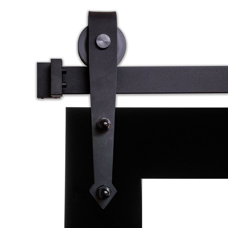 Conner Rea Flat Wall Mirror, Glossy Black, 38" x 27"