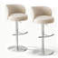 Chaise d'appoint blanche à dossier solide (ensemble de 2)-796667042