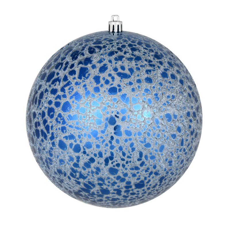 Ornement boule craquelée, Bleu minuit
