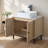30" Modern Vessel Modern Rattan Plaited  Doors Bathroom Vanity Set (with Ceramic Sink)
