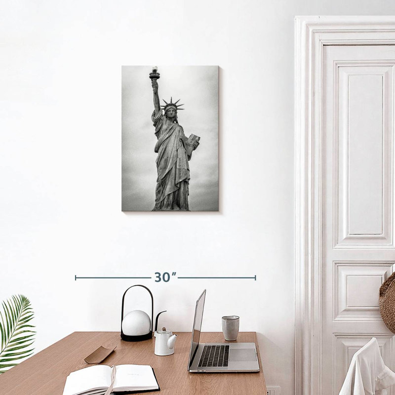 Monochrome Liberty Statue, 24" H x 16" W