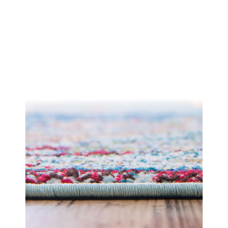 Dimonetta Washable Oriental Indoor Rug, Round 8'
