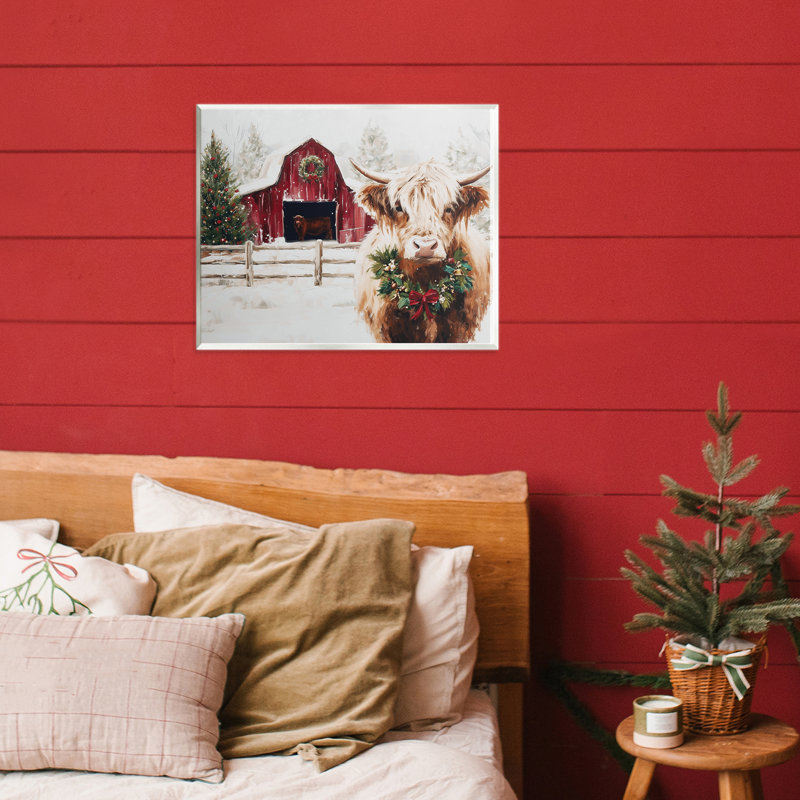 Plaque murale «Snowy Farm Scene», par Acorn & Ivory Designs