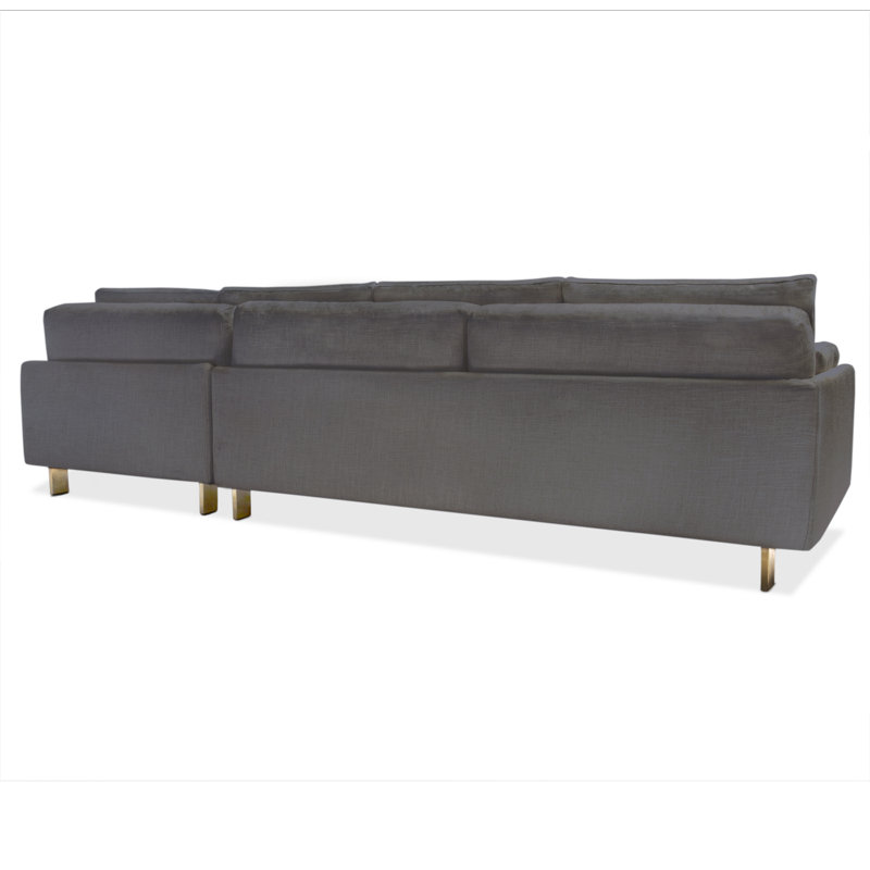 LAF Malibu Sectional, Charcoal Rayon/Viscoce, Left Hand Facing
