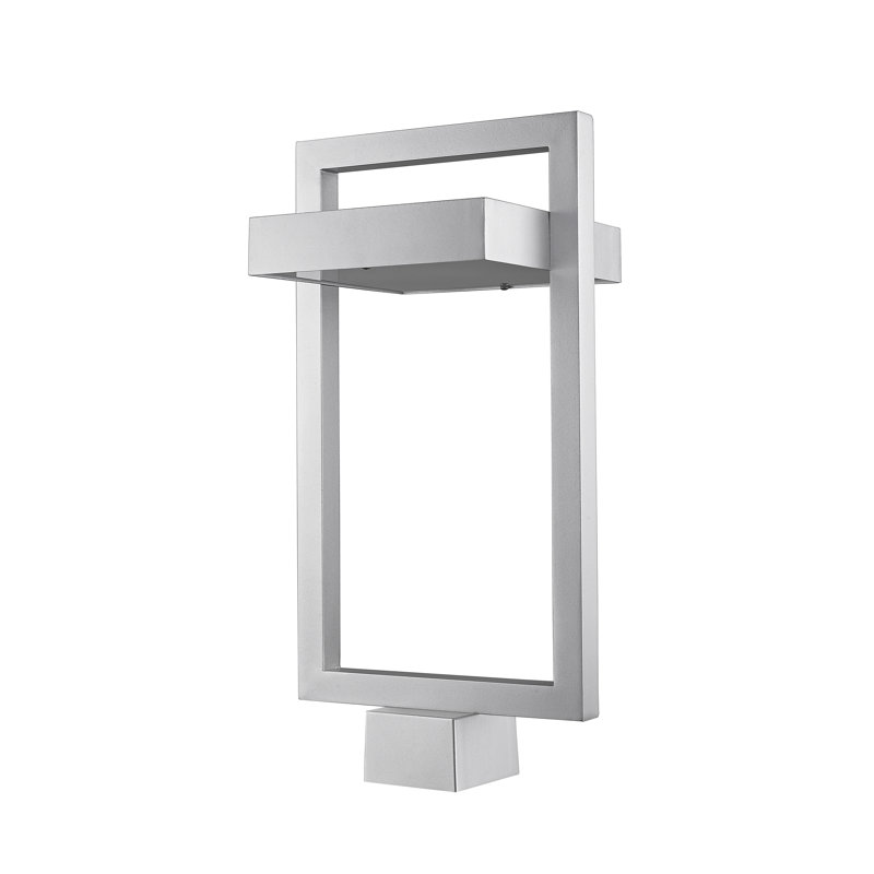 Tête de lanterne DEL d'extérieur 1 lumière H 21,62 po Giddens, argent