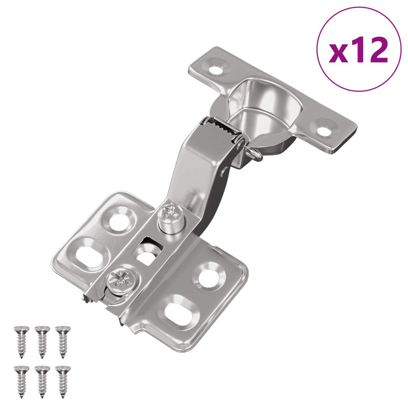 Vidaxl Hinge Nickel Iron Hardware Tools Cabinet Accessories Door Components