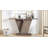 Mirod Console Table With Natural Wood Veneer, V - Base Design For Classic Versatility, Ideal For Displaying Favorite Items And Easy To Assemble-1015106964