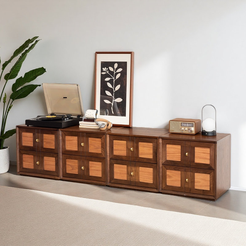 Simple Solid Wood Combination TV Cabinet