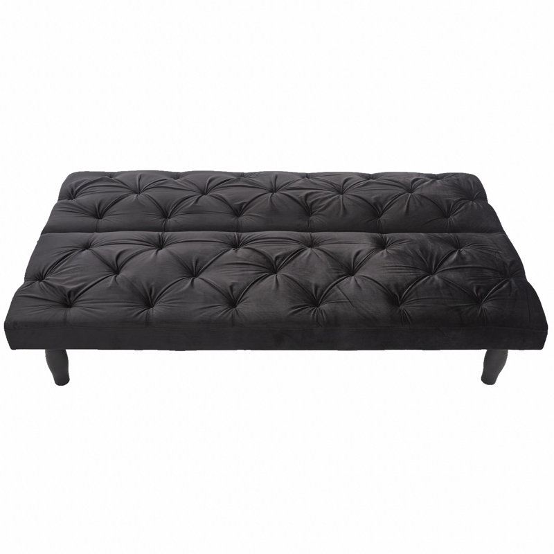 Sofa-to-Bed 66" Velvet Sofa Bed Transforms Seamlessly Convertible Futon Sleeper Oversized Chair Foldable Couch