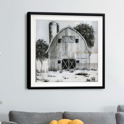 «Black and White Barn I», reproduction d'art