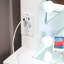 Ensemble de coiffeuse et tabouret de maquillage blanc avec 10 lumières, port USB et prise de courant-937526882