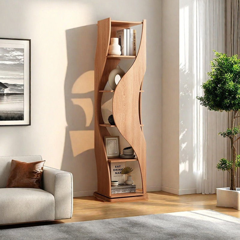 Bibliothèque tournante de style italien, Brun