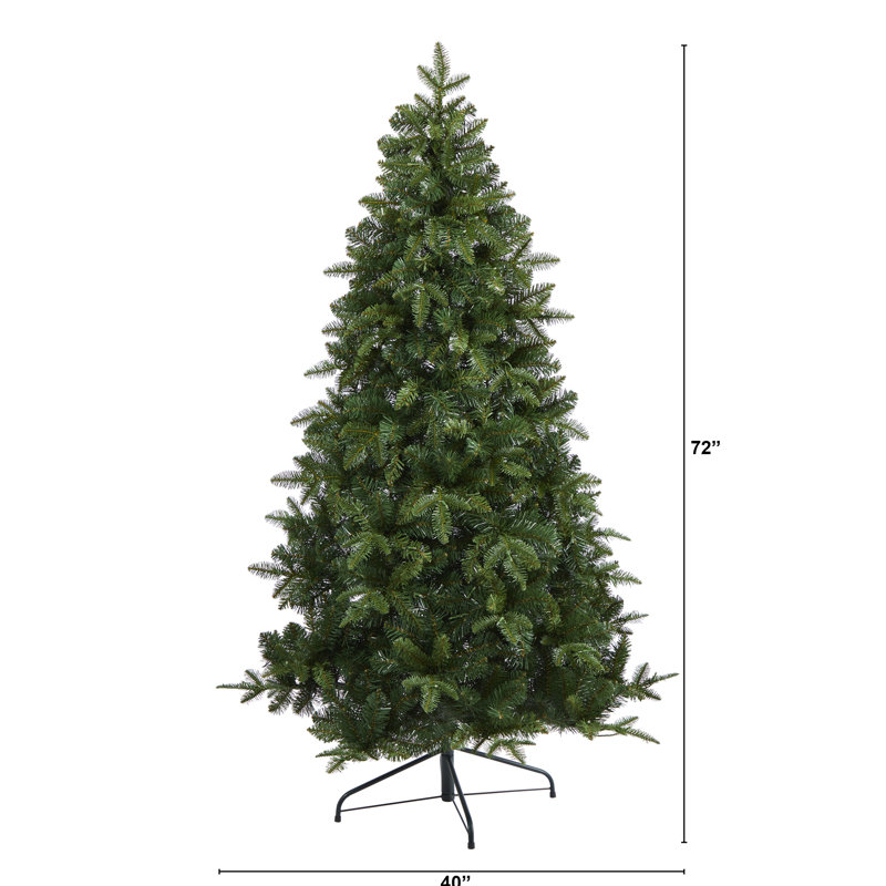 Sapin de Noël artificiel avec lumières claires, H 6 pi