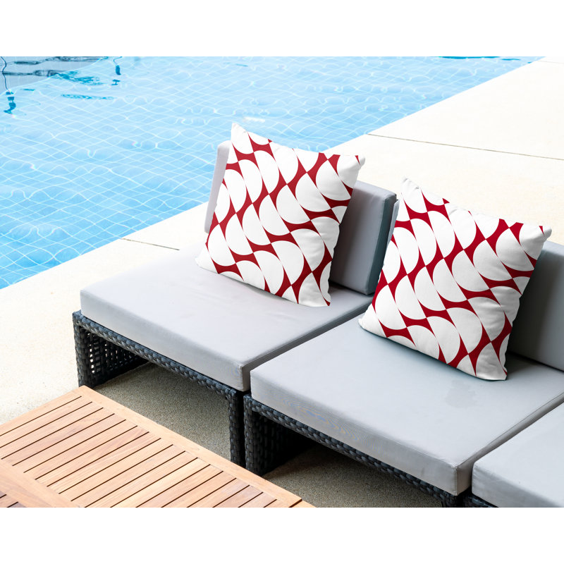 Coussin Piers, L 15 po x H 15 po, Rouge