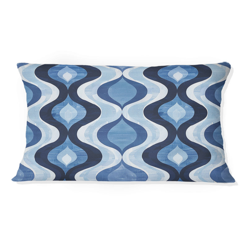 Coussin lombaire moderne bleu Ogee Patten