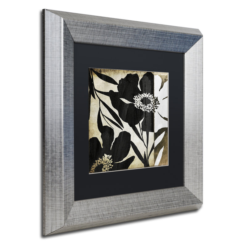 Jadaya «Floral Jungle Lines II» par Color Bakery, impression encadrée, H 11 po x l 14 po x P 0,5 po, Noir