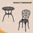 Outdoor 3-Piece Cast Aluminum Iris Bistro Set-501288086