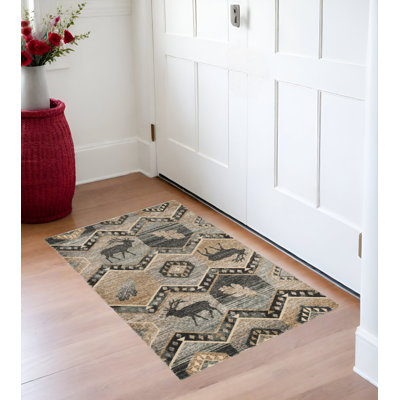 Tapis beige et ivoire Reepham 3 pi x 5 pi Woodland Lodge