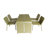 Silas Aluminum 5 Pc Dining Set