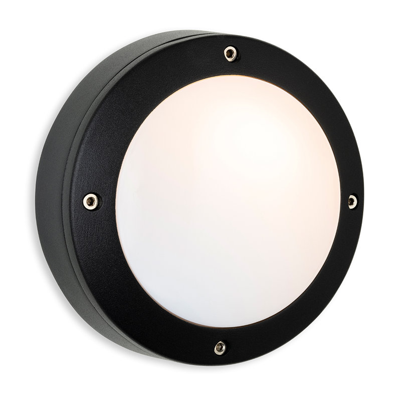 Matte Black 14.5cm H Outdoor Bulkhead Light