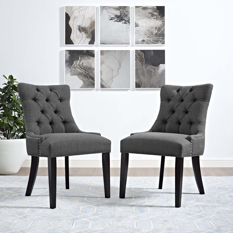 Regent Fabric Dining Chair, Gray