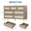 Commode en rotin 7 tiroirs