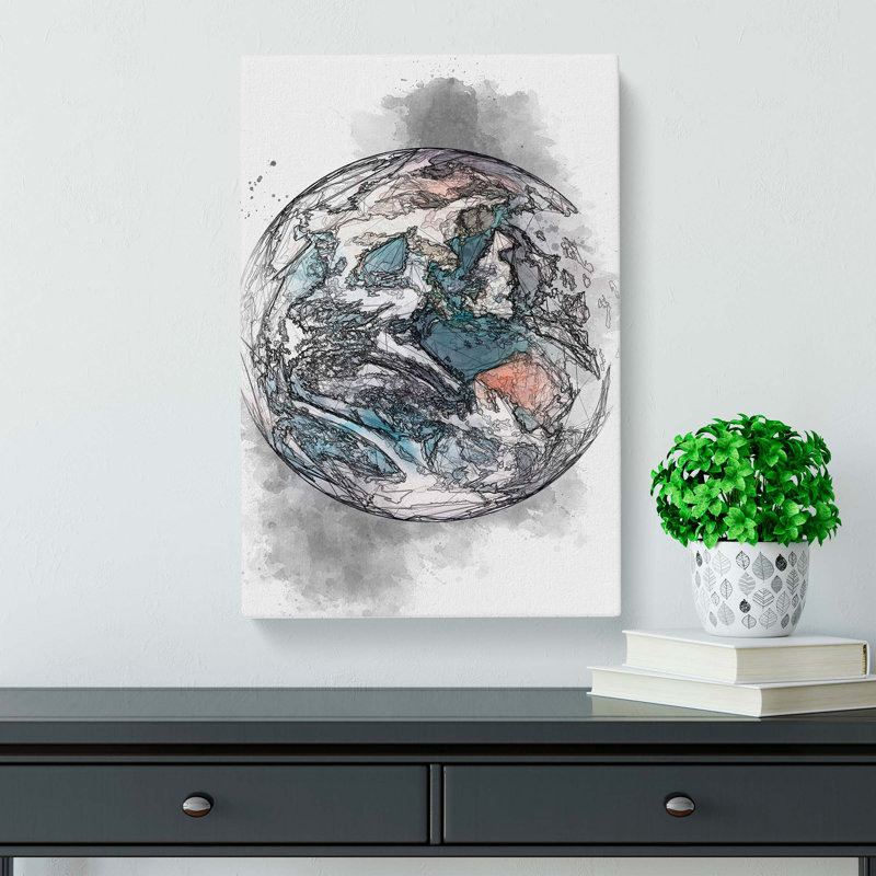 Planet Earth In Abstract - Wrapped Canvas, 20 x 14 Inch