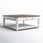 Grande table carrée Colchester avec 1 tiroir et roulettes