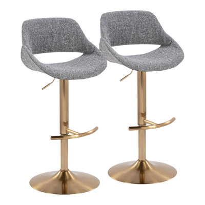 Contemporary Adjustable Barstool with Swivel