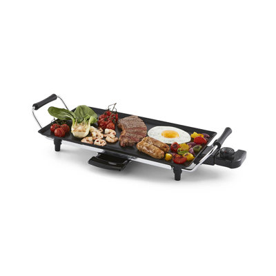 Geepas 23.5cm W x 43.5cm D Portable Single Burner Flat Top Electric Grill
