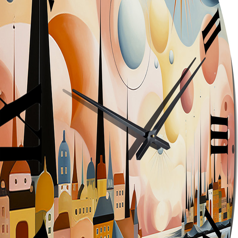 Betio - Horloge murale paysage abstrait, Grand