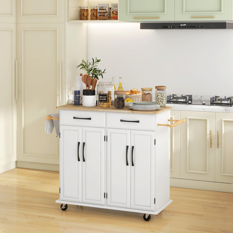 Carylann Kitchen Island, White