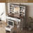 Charming Farmhouse Vanity Desk With Sliding Mirror And Ample Storage