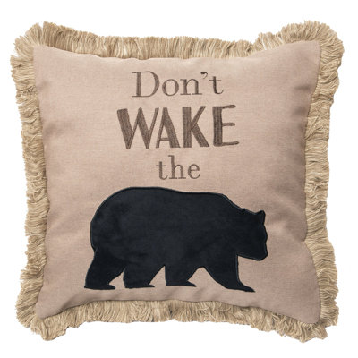 Don't Wake the Bear Square Pillow Cover & Insert