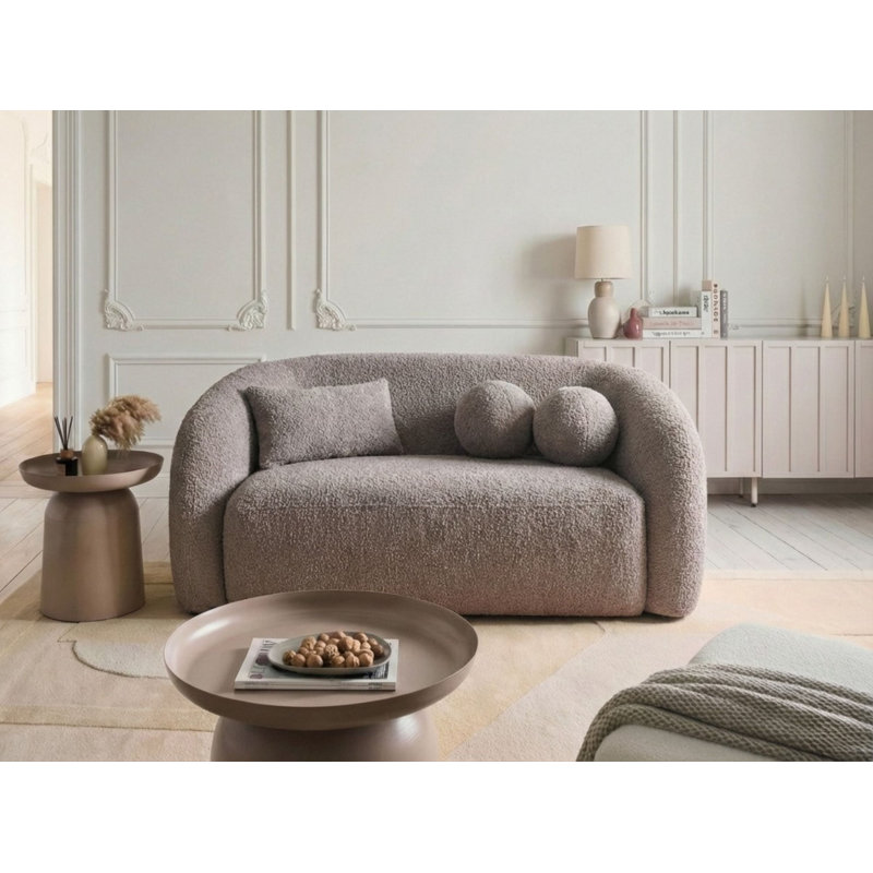 Sofa 2 Seater EGEDAAL Boucle, Taupe