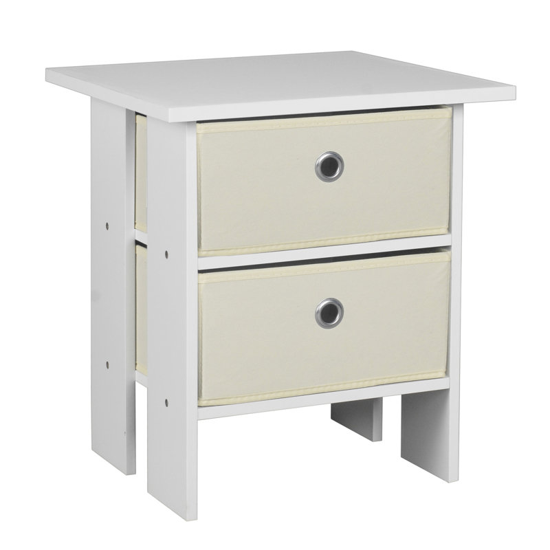 Allauddin End Table, White , White