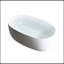 Baignoire indépendante de 47 po en résine de surface solide, une baignoire indépendante de conception moderne avec drain escamotable et tuyaux de trop-plein, convenant aux petites maisons