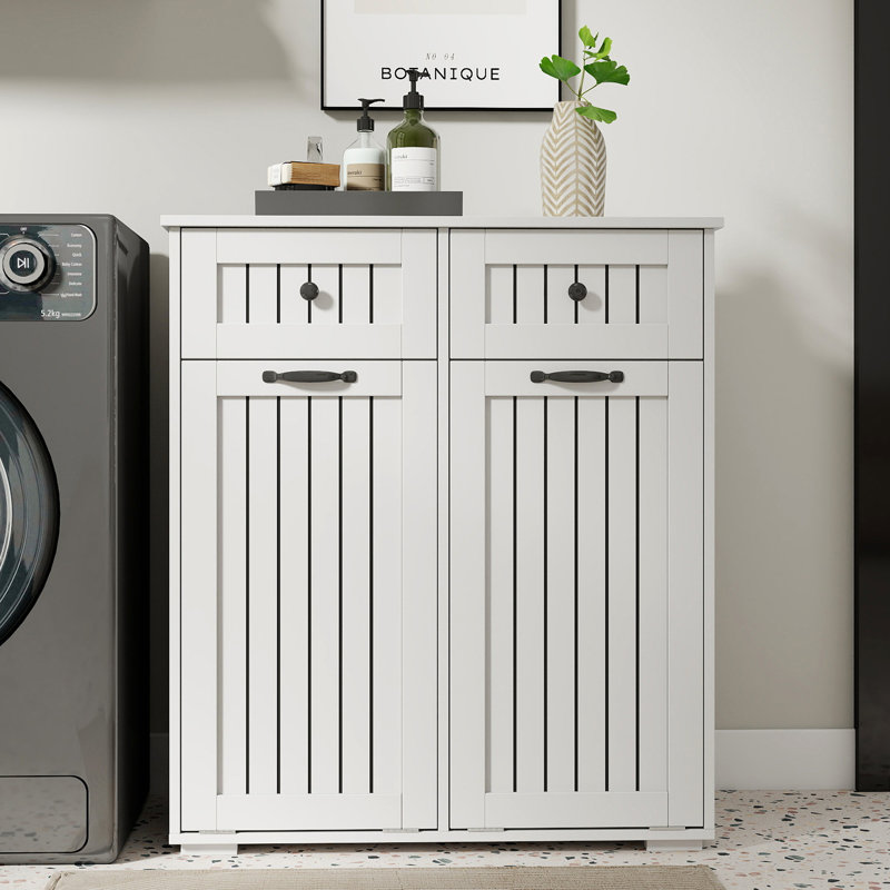 Armoire à paniers à linge inclinable pour salle de bain