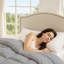 Édredon toutes saisons en duvet d'oie avec housse 100% coton-117987528-117987532