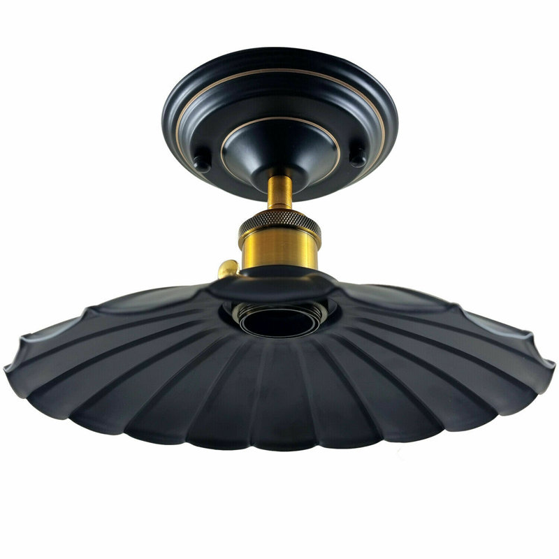 Kurth Semi Flush Mount, Black