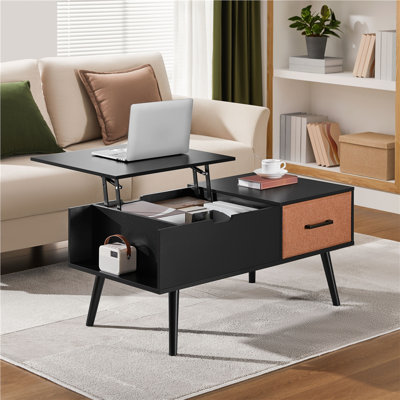 Lift Top Four Leg Coffee Table with Storage