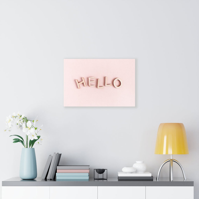 Hello - Wrapped Canvas Print, 30cm H x 46cm W