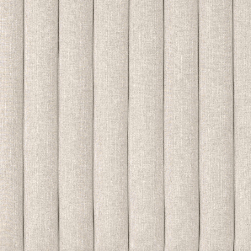 Lit plateforme tapissier Madiyson , Lin foncé, Grand lit