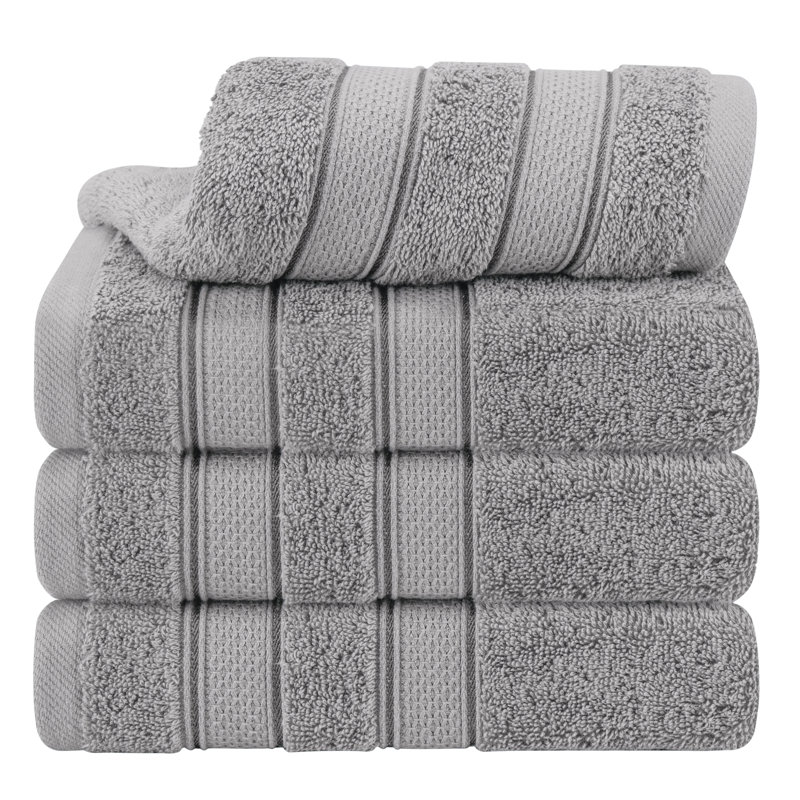  100% Cotton 4 Piece Hand Towels For Bathroom, Rock