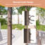 Pergola solaire à DEL en aluminium avec persienne à manivelle-108218757