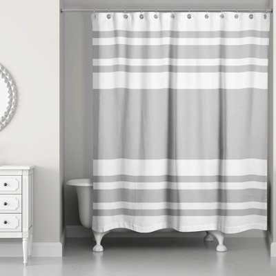 Hylan Striped Shower Curtain