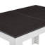Walnut White 5-Piece Expandable Dining Table Set with 4 Upholstered Chairs, 120-150cm Extendable Table for 4-6 People, Modern Space-Saving Dining Set-134824078