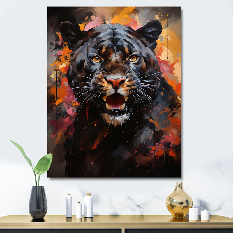 Dynamic Black Panther Spirit I, Toile tendue, H 40 po x l 30 po x P 1,5 po