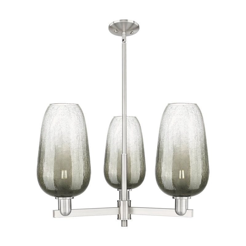 Lustre suspendu 3 lumières Godalming, Ardoise, Nickel satiné